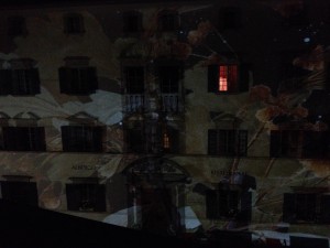 Fassaden Projektion in Soglio