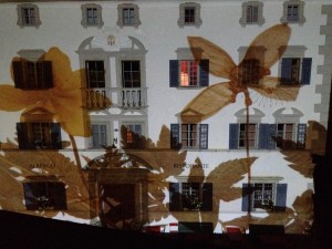 Fassaden Projektion in Soglio