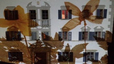 Fassaden Projektion in Soglio
