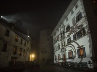 Fassaden Projektion in Soglio